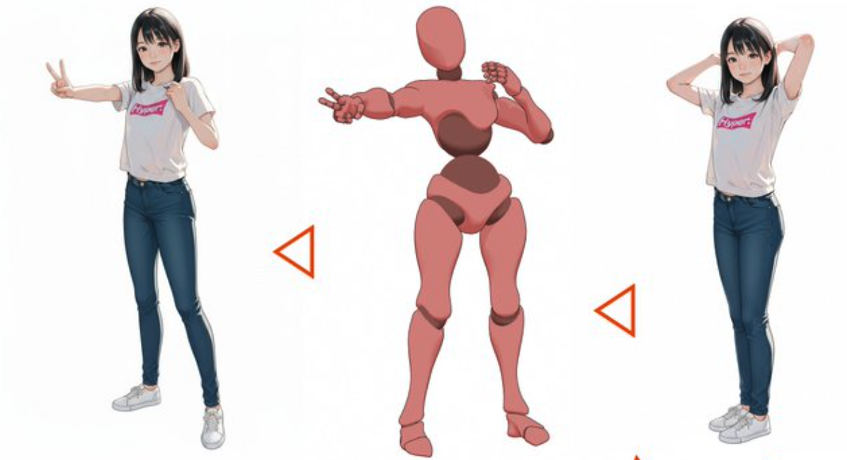 Nano banana prompt: Copy pose from anything - Example 2 Copy pose from anything - AI generated example 2 showcasing realistic figurine transformation from photo